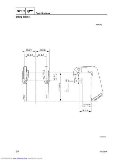 Yamaha 40V 50H 40W 50W Outboard Service Manual sample page from service manual