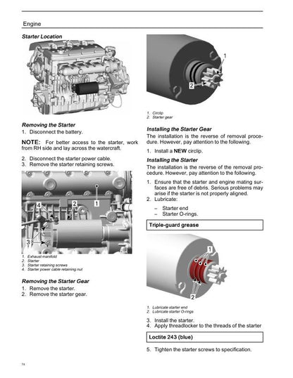 Seadoo GTX RXT Wake Pro Fish Pro Service Manual table of contents