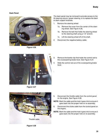Cub Cadet 2000 Tractor Service Manual sample page with technical illustrations