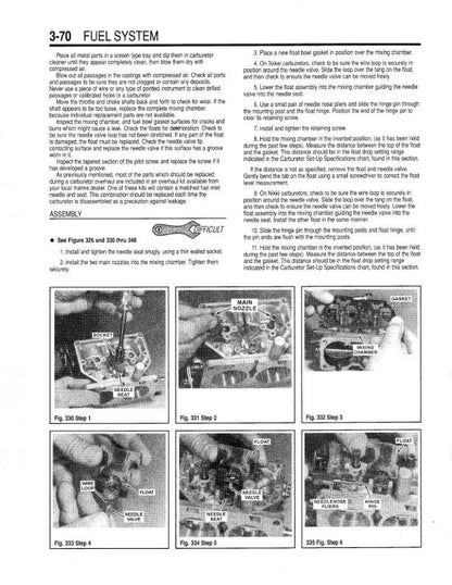 Yamaha 2 - 250 HP Outboard Service Manual sample page with technical illustrations