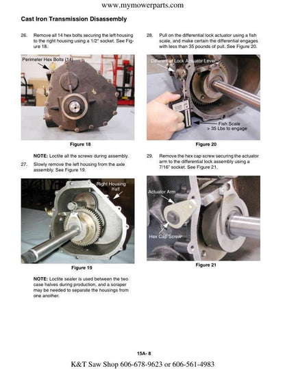 Cub Cadet 3000 Mower Service Manual sample page with technical illustrations