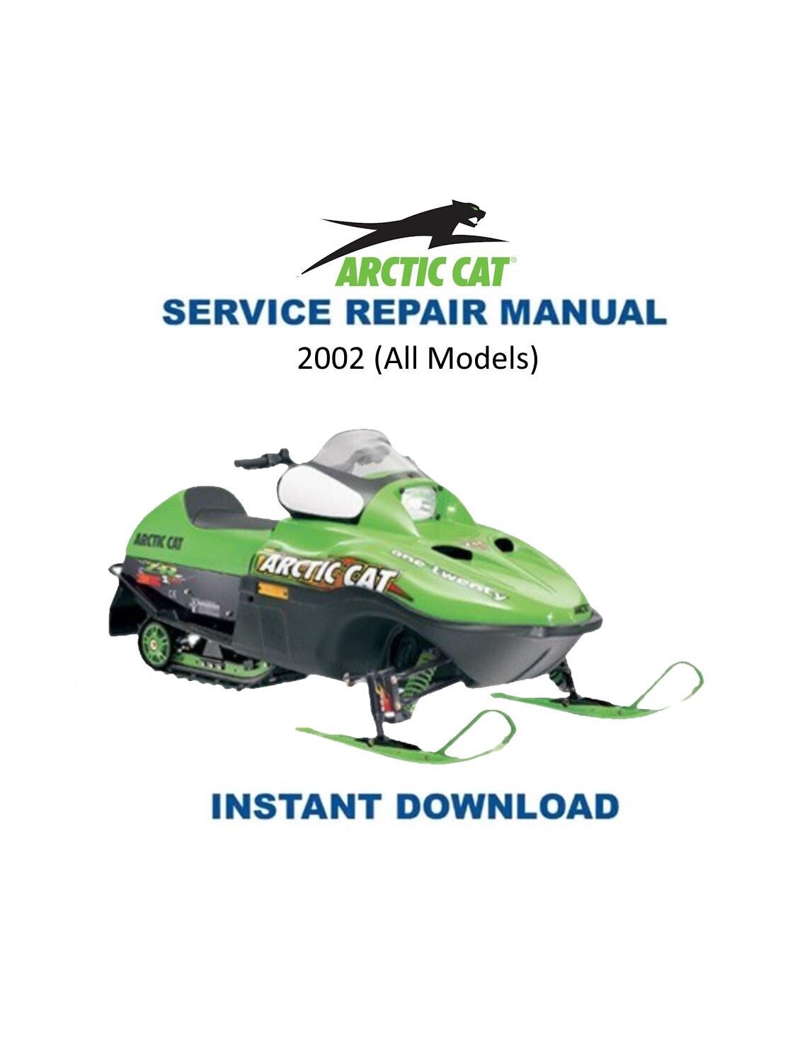 Arctic Cat ZR ZL Mountain Cat Panther Pantera Snowmobile Service 2002-2005 - Service Manual PDF Instant Download