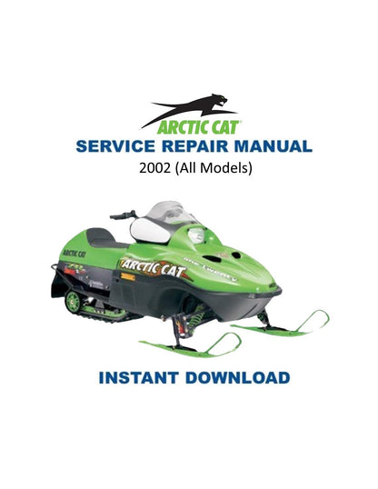 Arctic Cat ZR ZL Mountain Cat Panther Pantera Snowmobile Service 2002-2005 - Service Manual PDF Instant Download