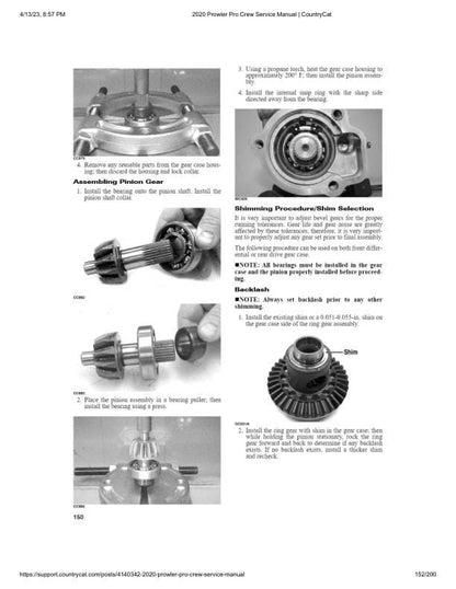Arctic Cat Prowler Pro CREW UTV Service Manual sample page from the repair manual