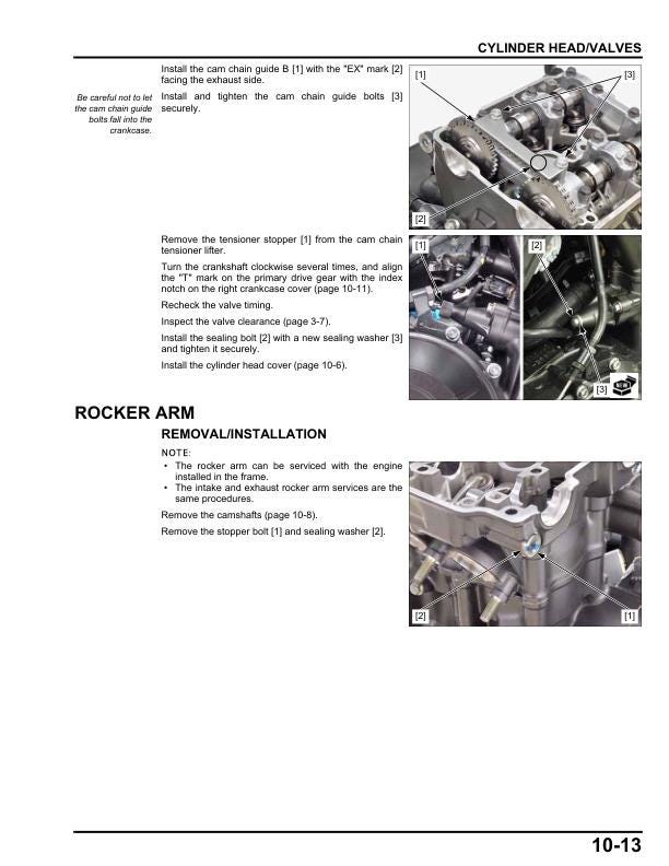 Honda Rebel CMX 500 Motorcycle Service Manual sample page from the repair manual