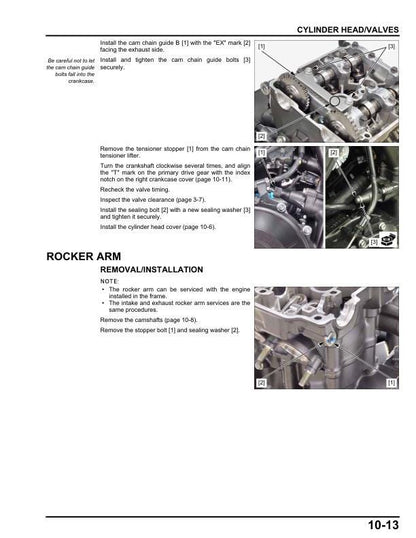 Honda Rebel CMX 500 Motorcycle Service Manual sample page from the repair manual