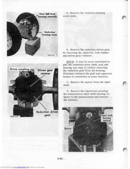 Cub Cadet 86-1650 Tractor Service Manual sample page from the repair manual
