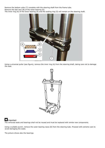 Ducati Multistrada 1200 Enduro Motorcycle Service Manual sample page with diagrams and specifications