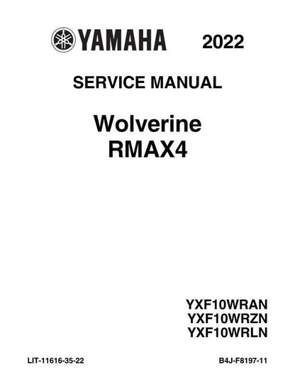 Yamaha Wolverine RMAX4 UTV Service Manual factory service manual title page