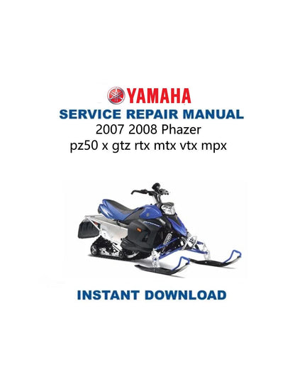 Yamaha Phazer Snowmobile Service Manual 2007-2008 - Service Manual PDF Instant Download