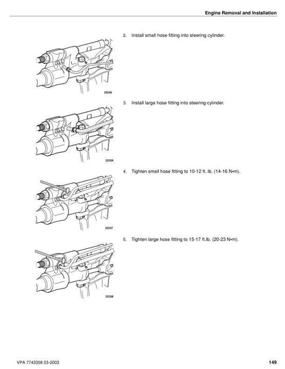 Volvo Penta 3.0 GS GL Engine Service Manual sample page with service data and tables