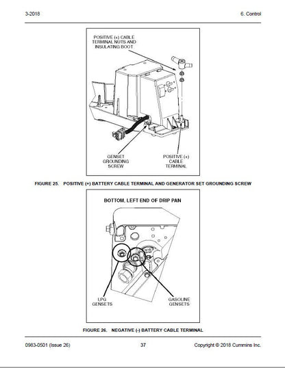 Cummins HGJAA-HGJAF ONAN Generator Service Manual table of contents