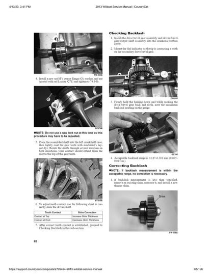 Arctic Cat Wildcat X UTV Service Manual sample page showing repair procedures