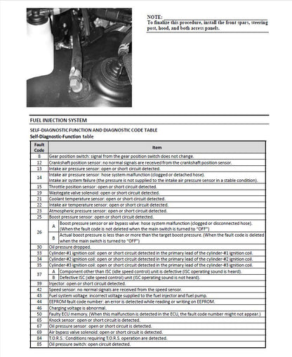 Yamaha Sidewinder Snowmobile Service Manual sample page with technical illustrations