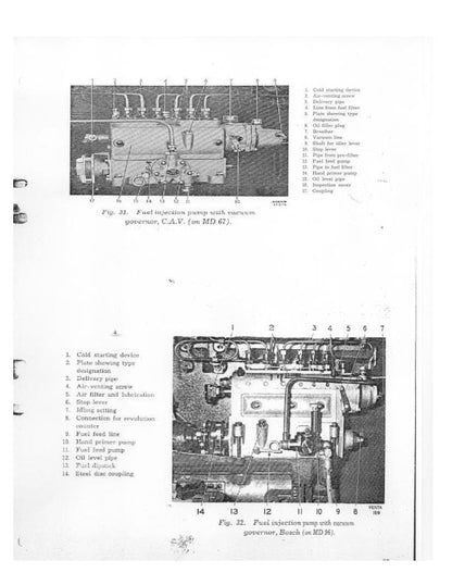 Volvo Penta MD47 MD67 MD96 Diesel Engine Service Manual sample page with technical illustrations