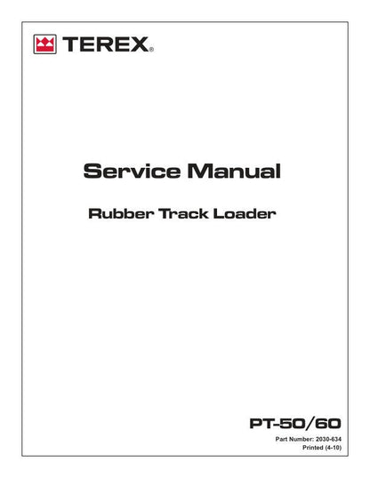 Terex PT 50 60 Rubber Track Loader Service Manual factory service manual title page