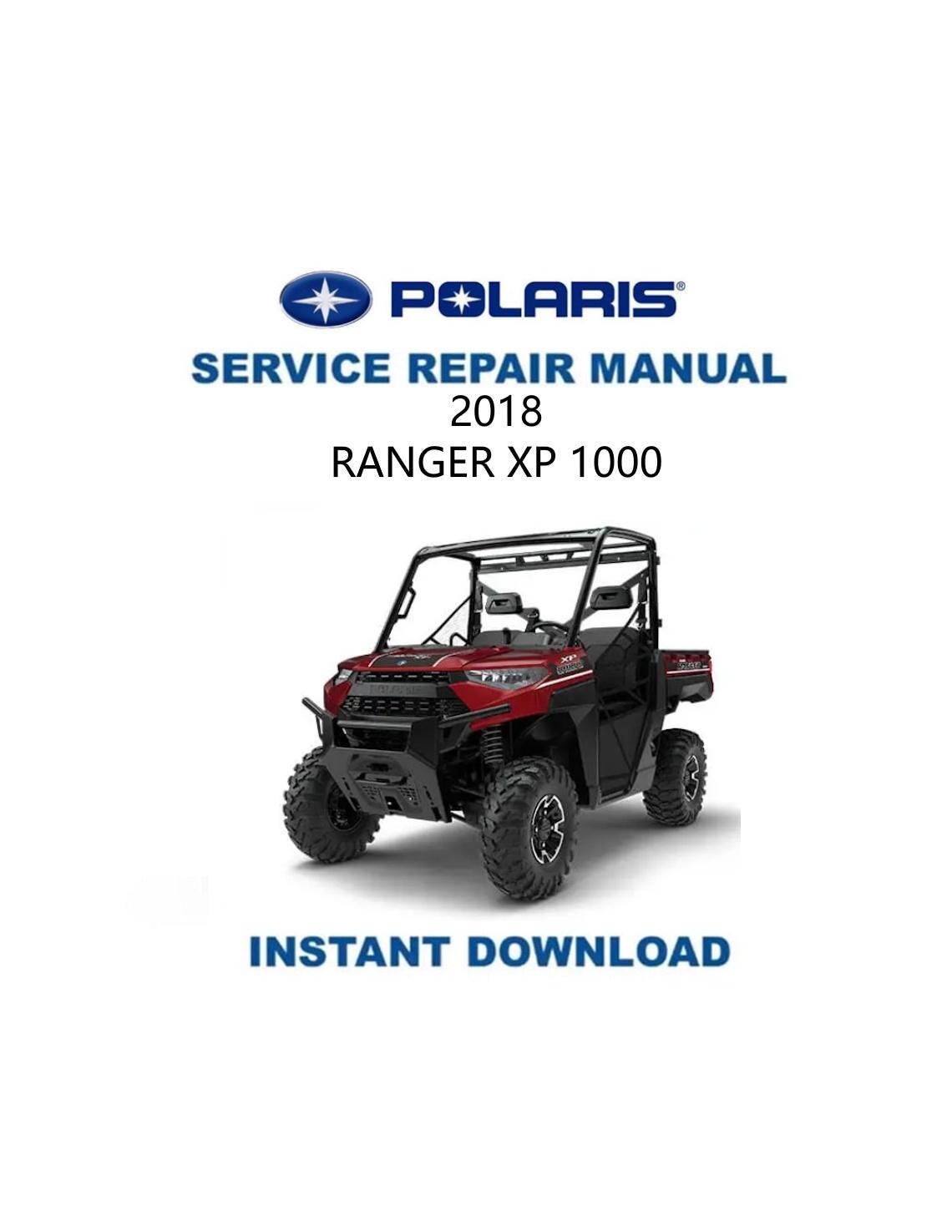 Polaris RANGER XP/XP Crew 1000 UTV Service Manual 2018-2020 - Service Manual PDF Instant Download