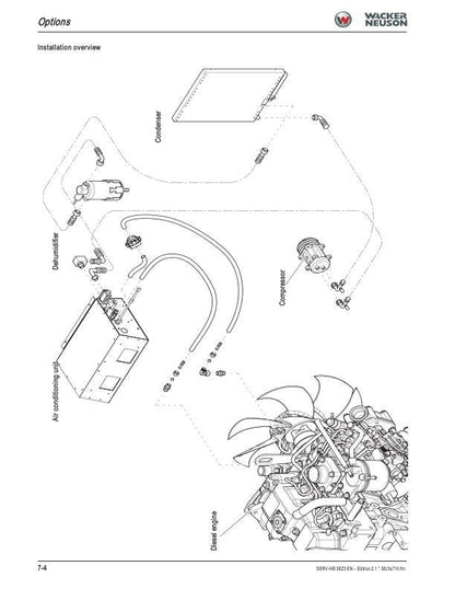 Wacker Neuson 38 Z3 Track Excavator Service Manual sample page showing schematics and diagrams