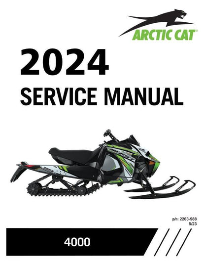 Arctic Cat Blast ZR LT XR Touring M 4000 Snowmobile Service Manual factory service manual title page
