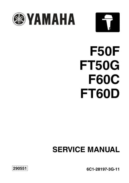Yamaha F50 F60 Outboard Service Manual factory service manual title page