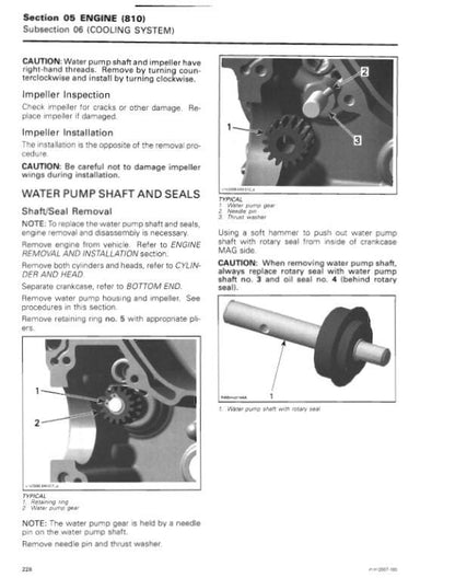 Skidoo Expedition Freestyle Tundra Legend Snowmobile Service Manual sample page with diagrams and specifications