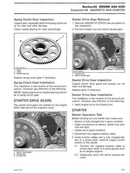 Skidoo REV XU 600 1200 Snowmobile Service Manual sample page with diagrams and specifications