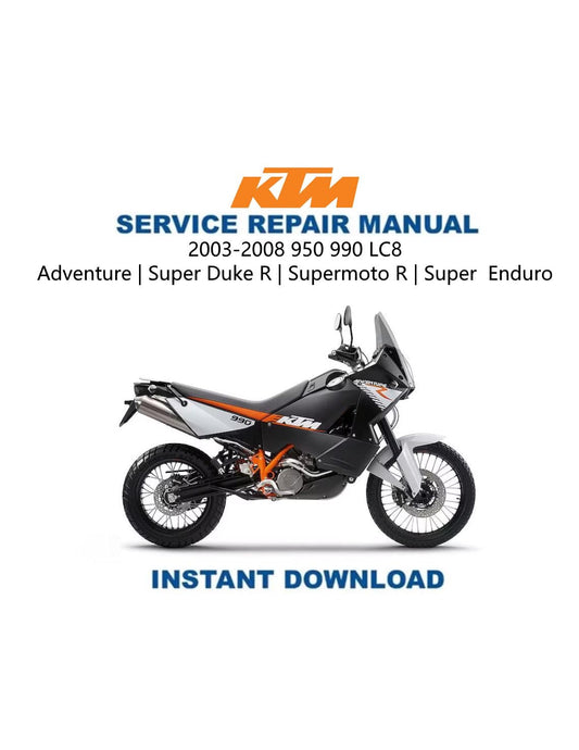 KTM 950 990 LC8 Engine Service Manual | 2003-2008 Motorcycle Repair Guide | Instant Digital Download | PDF