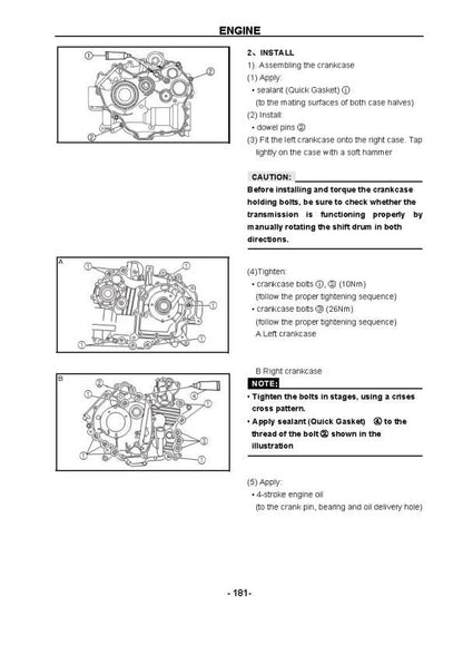 HiSun HS700 HS600 HS500 UTV Service Manual sample page showing schematics and diagrams