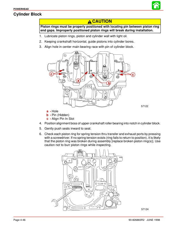 Mercury Mariner 20 25 Outboard Service Manual sample page with technical illustrations