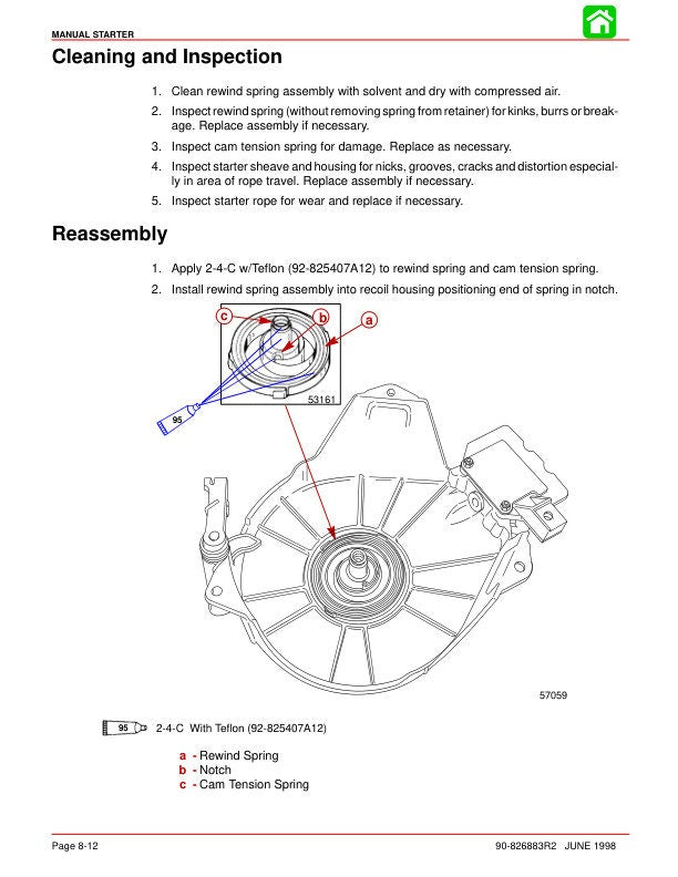 Mercury Mariner 20 25 Outboard Service Manual sample page showing schematics and diagrams