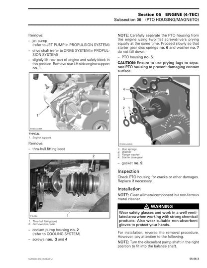 Seadoo SPX GS GTS GSX GTI GTX XP Service Manual factory service manual title page
