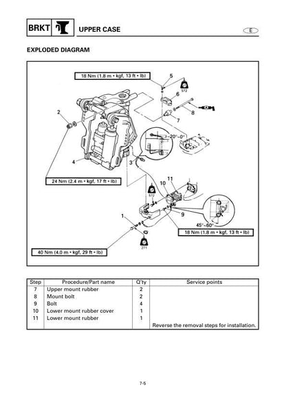 Yamaha 25J 30D 25X 30X Outboard Service Manual sample page with technical illustrations