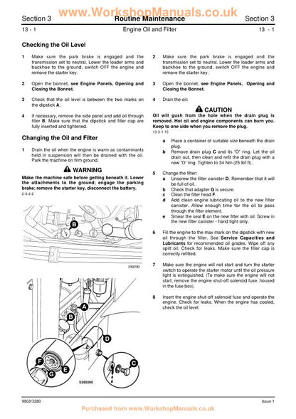JCB 3CX 4CX 214e 214 215 217 Backhoe Loader Service Manual sample page from service manual