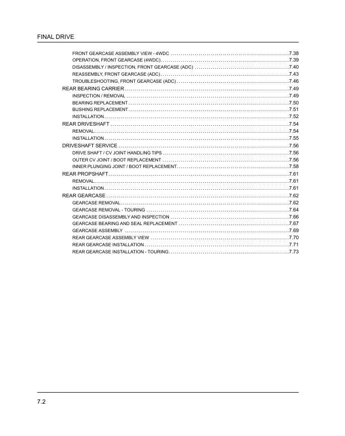 Polaris Sportsman XP 850 1000 ATV Service Manual sample page from the repair manual