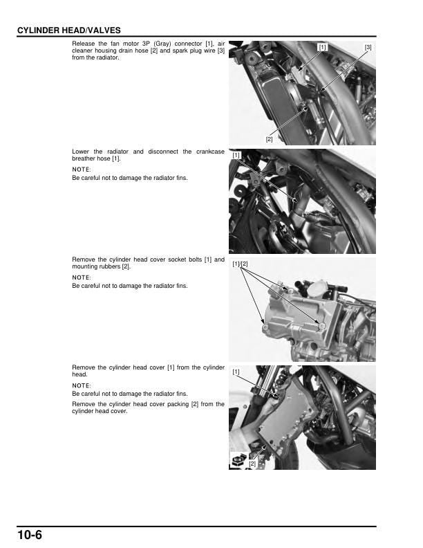 Honda NC 700 Motorcycle Service Manual sample page with diagrams and specifications