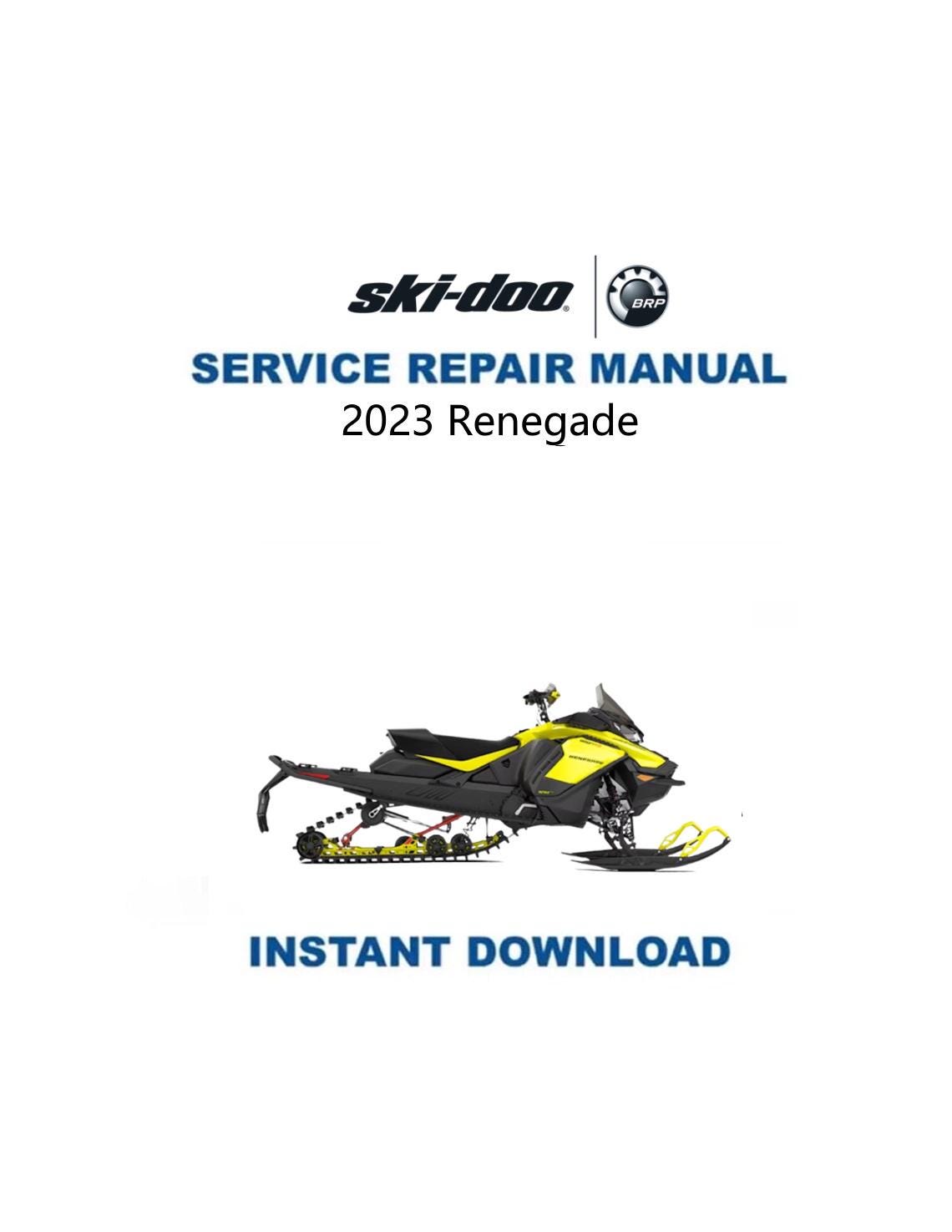 Skidoo Renegade 600 850 900 Snowmobile Service Manual 2023-2025 - Service Manual PDF Instant Download