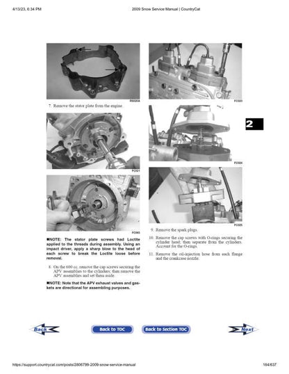 Arctic Cat Crossfire Z1 Bearcat F5 Snowmobile Service Manual sample page with diagrams and specifications