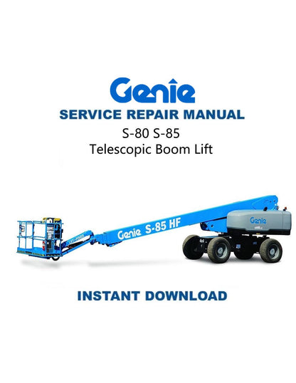 Genie S80 S85 Telescopic Boom Lift Service Manual - Service Manual PDF Instant Download