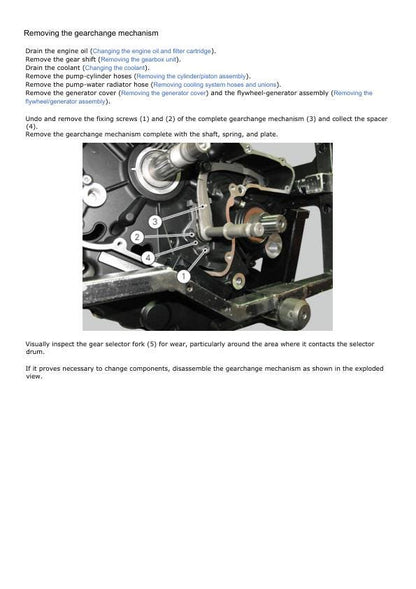 Ducati Hypermotard SP Motorcycle Service Manual sample page from the repair manual