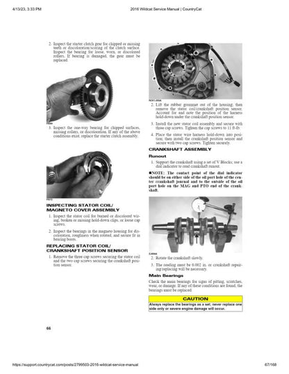 Arctic Cat Wildcat Sport 700 UTV Service Manual sample page with technical illustrations