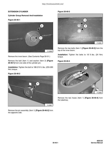 Massey Ferguson 8925 8926 Tractor Service Manual sample page from service manual