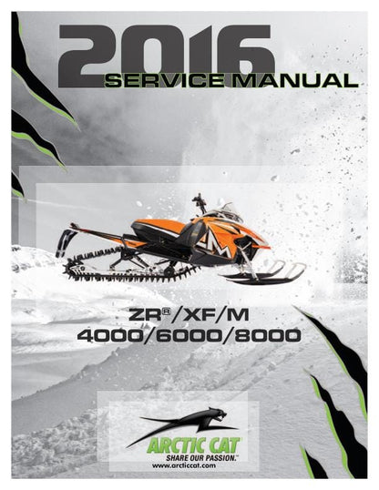 Arctic Cat ZR XF M Lynx Pantera Bearcat Snowmobile Service Manual factory service manual title page