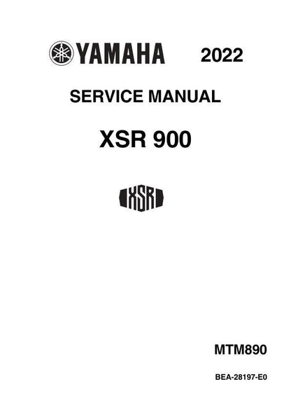 Yamaha XSR900 Motorcycle Service Manual factory service manual title page