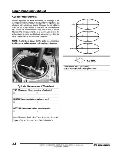 Polaris RUSH 600 800 Snowmobile Service Manual factory service manual title page