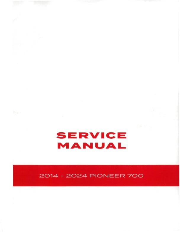 Honda Pioneer SXS700 M2/M4 UTV Service Manual factory service manual title page