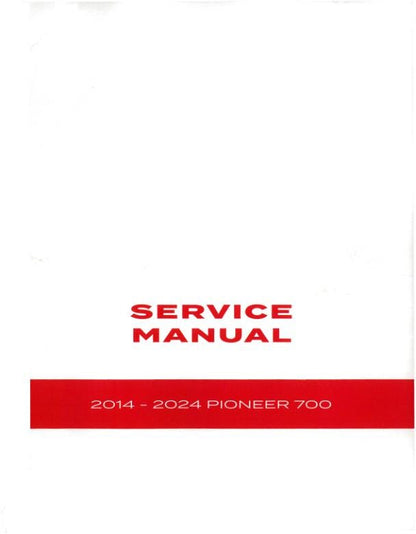 Honda Pioneer SXS700 M2/M4 UTV Service Manual factory service manual title page