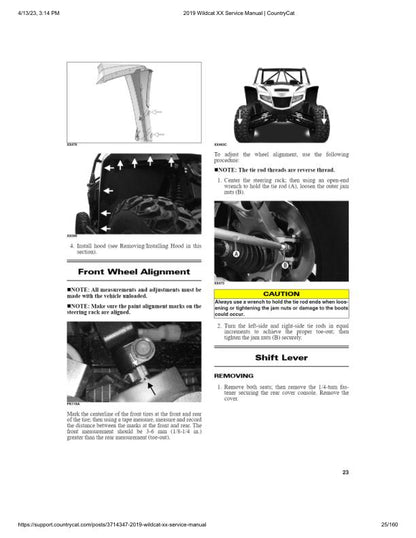 Arctic Cat Wildcat XX UTV Service Manual sample page from service manual