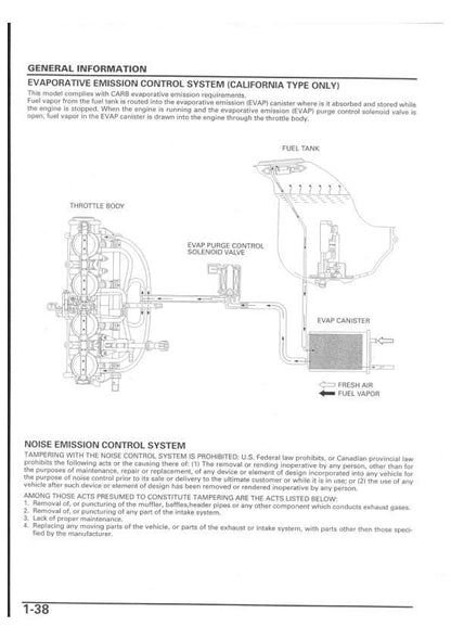 Honda CBR 600 R Motorcycle Service Manual sample page from service manual