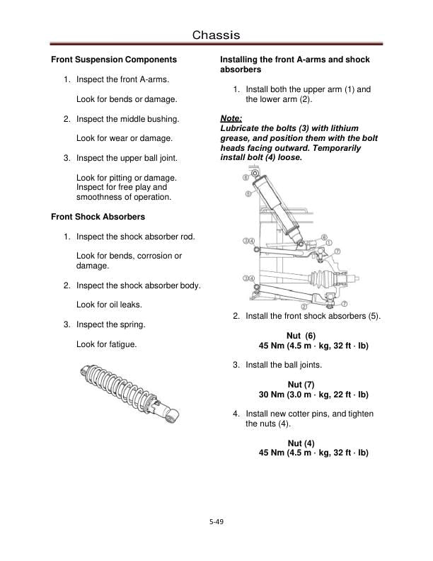 Cub Cadet Challenger 500 700 Utility Vehicle Service Manual sample page from the repair manual