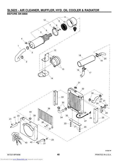 GEHL 5625 Skid Loader Service Manual sample page showing repair procedures